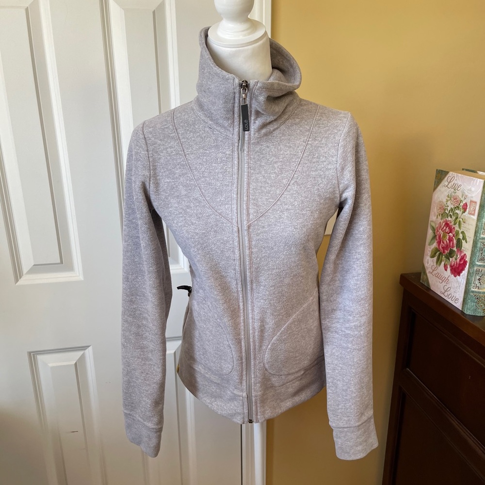 Lole Gray Full Zipper Long Sleeve Jacket S
